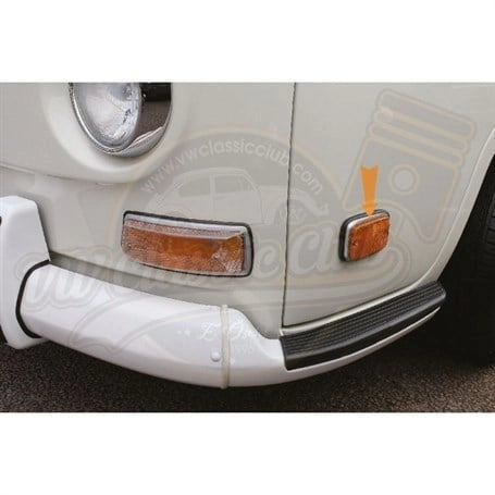 vw t2 rear reflector with grey trim and orange lens 1972 1979 3 3263 s 7235