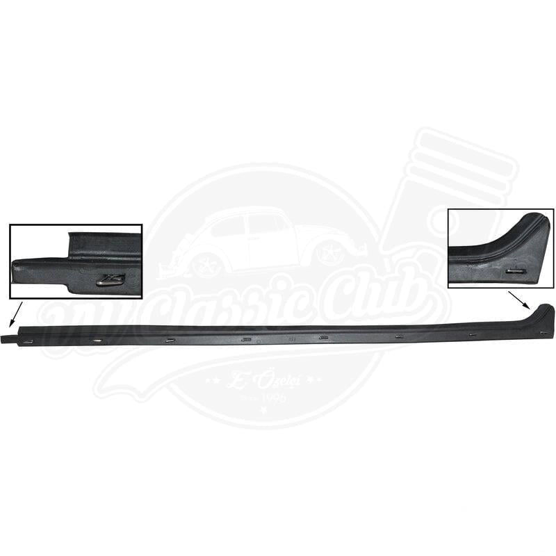 vw t2 right door inner glass scraper seal 1967 1979 25 2791 q 1007
