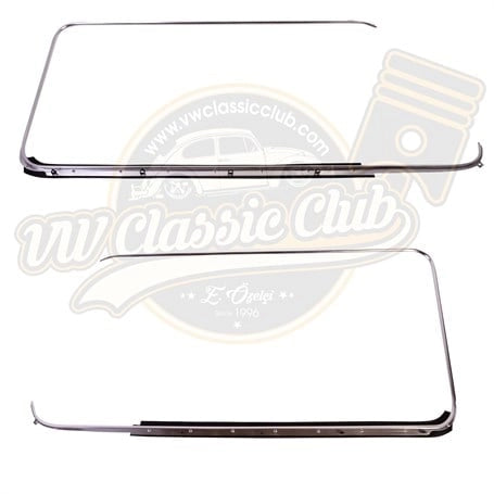 vw t2 window frame trim set chrome left right 1968 1979 25 3001