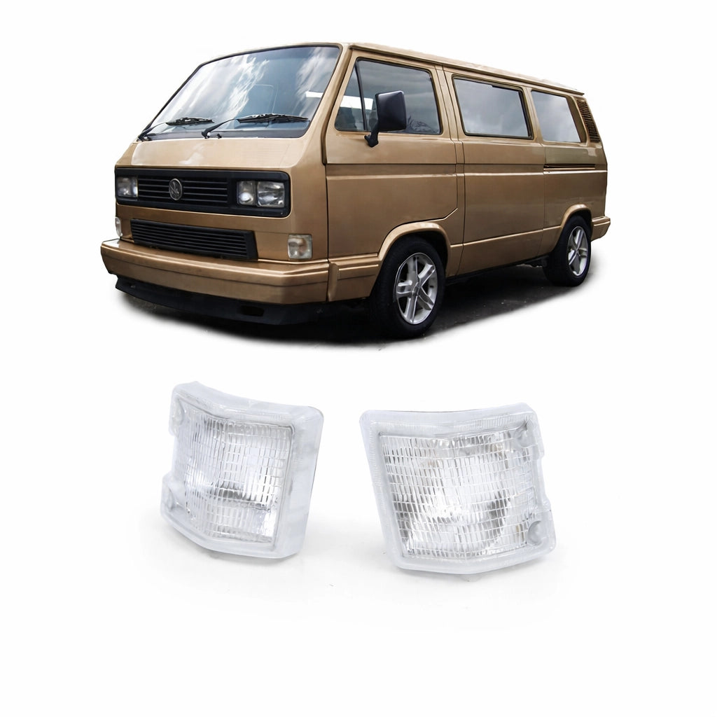 vw t3 front white indicator turn signal light set 1979 1992 3 3621