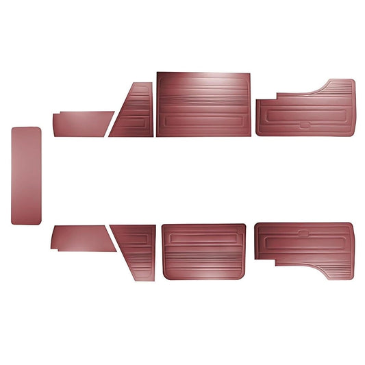 vw t3 interior door panel set 9 piece burgundy 1980 1989 4 4710