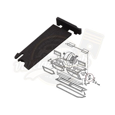 vw t3 left heater adjustment flap 251259143 3 3538 f b