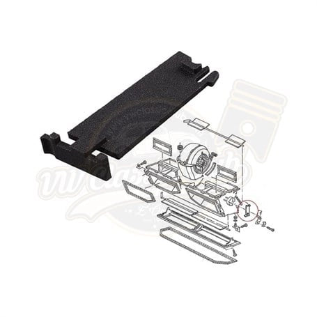 vw t3 right side heater adjustment flap 1979 1992 3 3539 f b