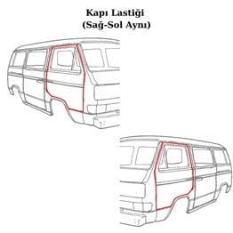 vw t3 sliding door tailgate and front door rubber seal set 1979 1992 25 3216