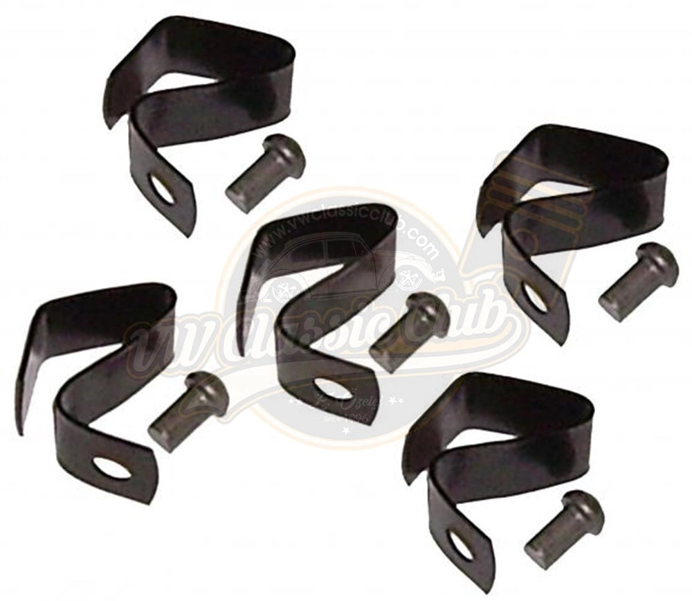 wheel hubcap clips set for vw beetle t1 and t2 1955 1971 7 7014 s 7268