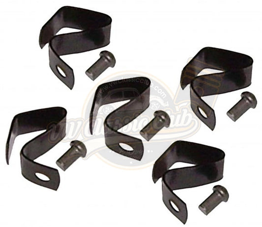 wheel hubcap clips set for vw beetle t1 and t2 1955 1971 7 7014 s 7268