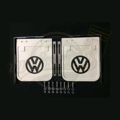 white mud flap set for vw t1 and t2 transporter 25 2984