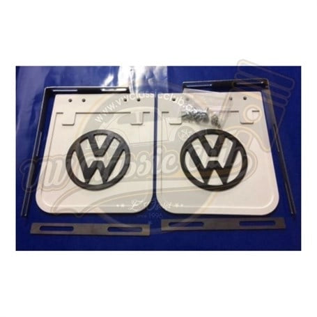 white mud flap set for vw t1 and t2 transporter 25 2984