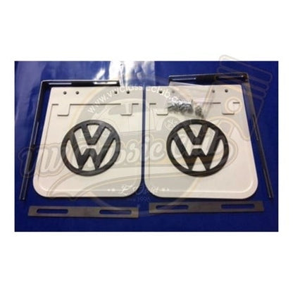 white mud flap set for vw t1 and t2 transporter 25 2984