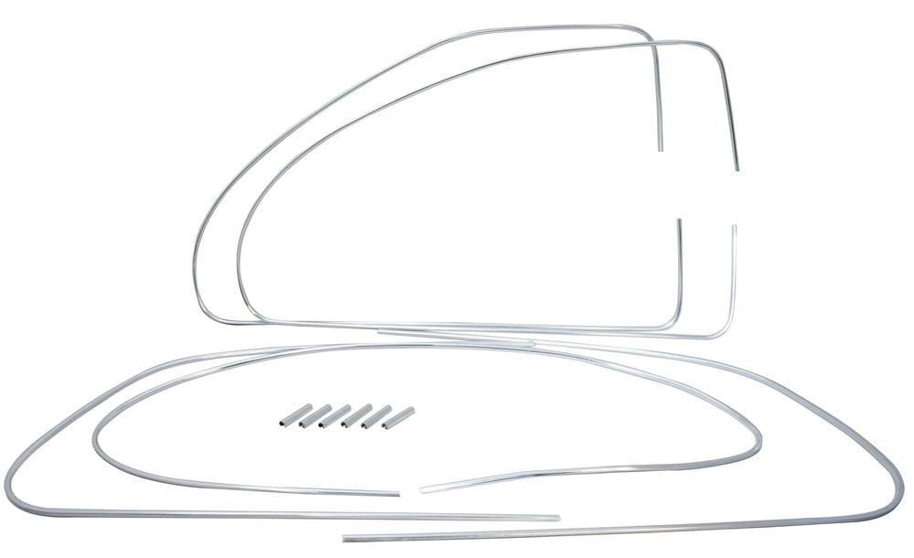 window frame trim set chrome front rear side for vw beetle 1100 1200 1958 1964 2