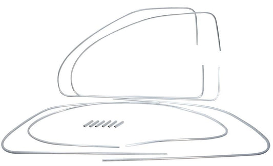 window frame trim set chrome front rear side for vw beetle 1100 1200 1958 1964 2
