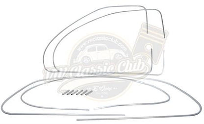 window frame trim set chrome front rear side for vw beetle 1100 1200 1958 1964 2