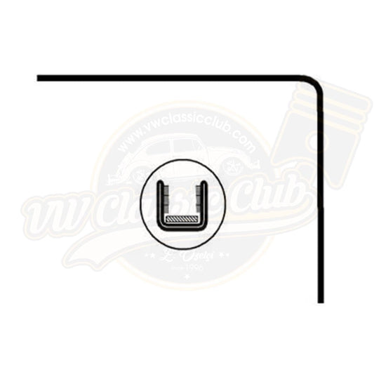 window inner scraper seal for beetle bus t1 t2 karmann ghia type 3 5 5064 a