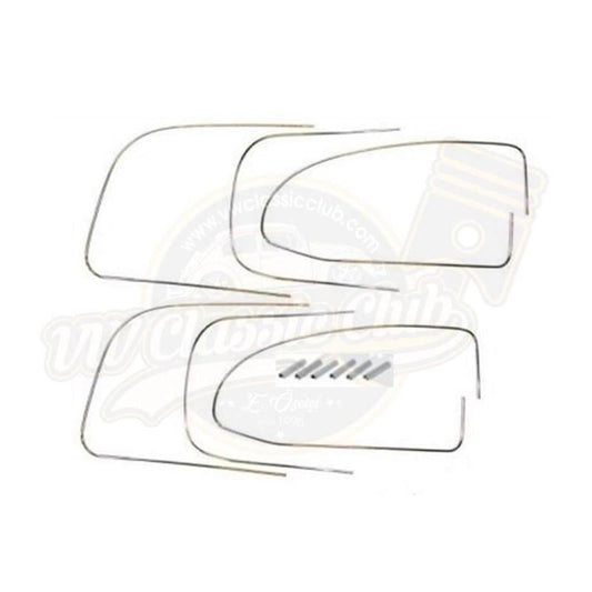 window trim molding set for vw beetle 1200 and 1302 front rear and sides 25 2663