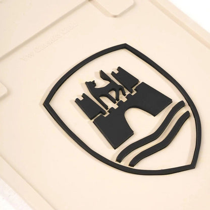 wolfsburg crest white mud flaps set for vw t1 and t2 transporter 25 3155