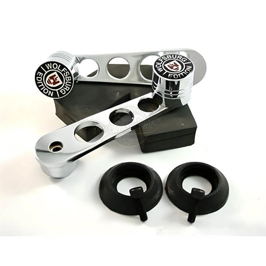 wolfsburg edition chrome window crank handle set for classic vw 55 5517 s 6811