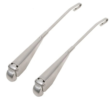 wolfsburgwest silver wiper arm set for vw beetle 1200 1965 1967 25 2544