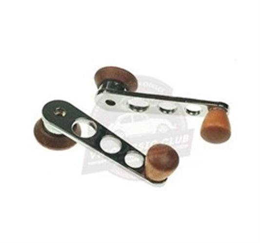 wood chrome window crank set for vw beetle t2 karmann ghia variant 55 5810 s 681