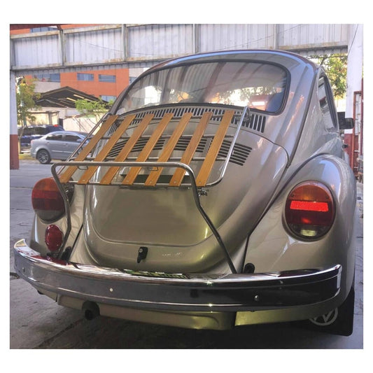 wooden rear luggage rack with stainless steel for vw beetle 1963 1967 2 2128